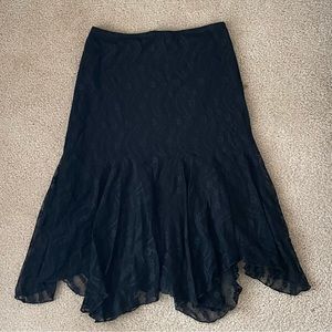 Black lace flowy fairycore skirt